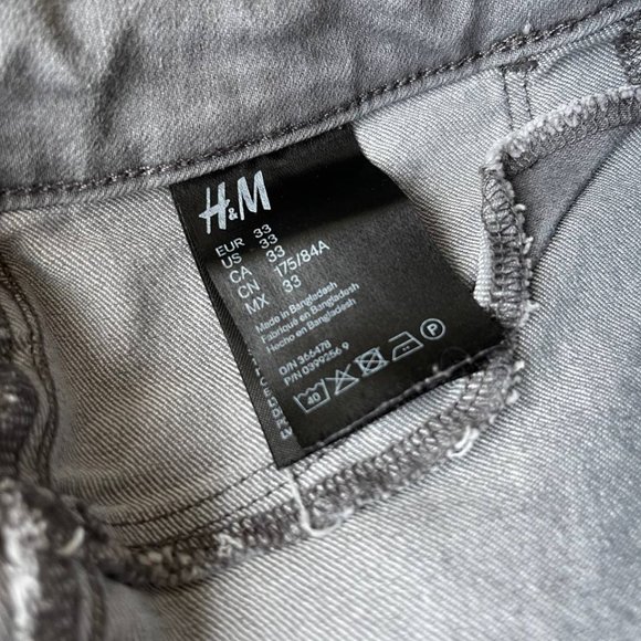 H&M Women's Gray Jeans size 33 Pre-owned Very Good - Picture 5 of 5
